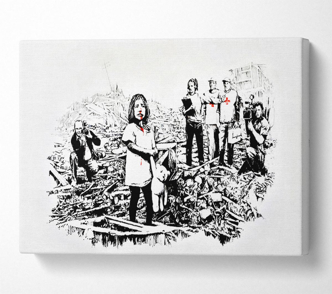  A Canvas Print of Banksy Media Hunter Canvas Art