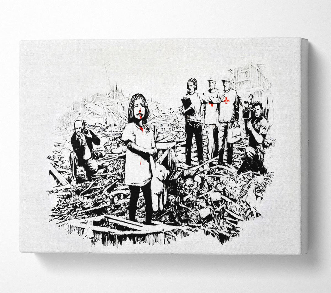  A Canvas Print of Banksy Media Hunter Canvas Art
