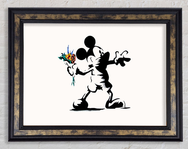 Micky The Flower Thrower Framed Print