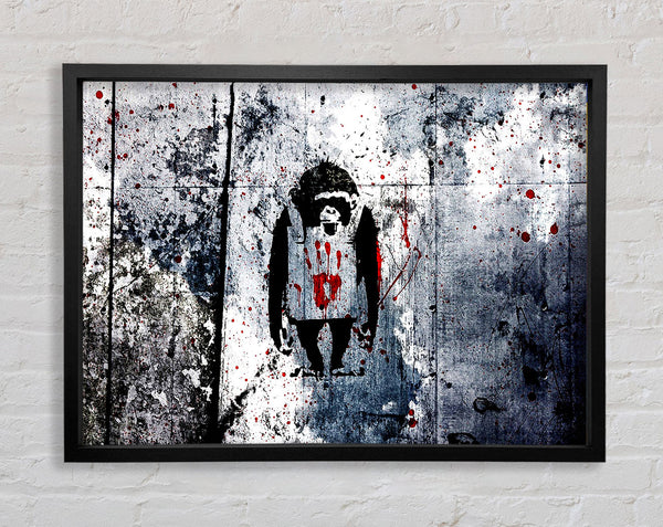 Banksy Monkey Framed Print