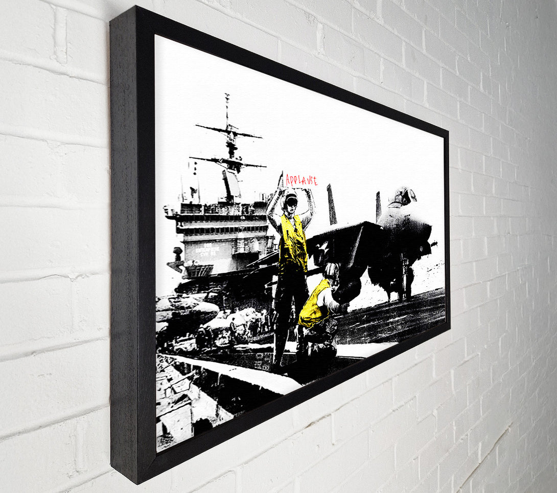  A Canvas Print of Banksy Navy Applause Canvas Wall Art
