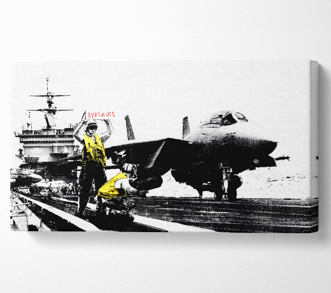  A Canvas Print of Banksy Navy Applause Canvas Wall Art