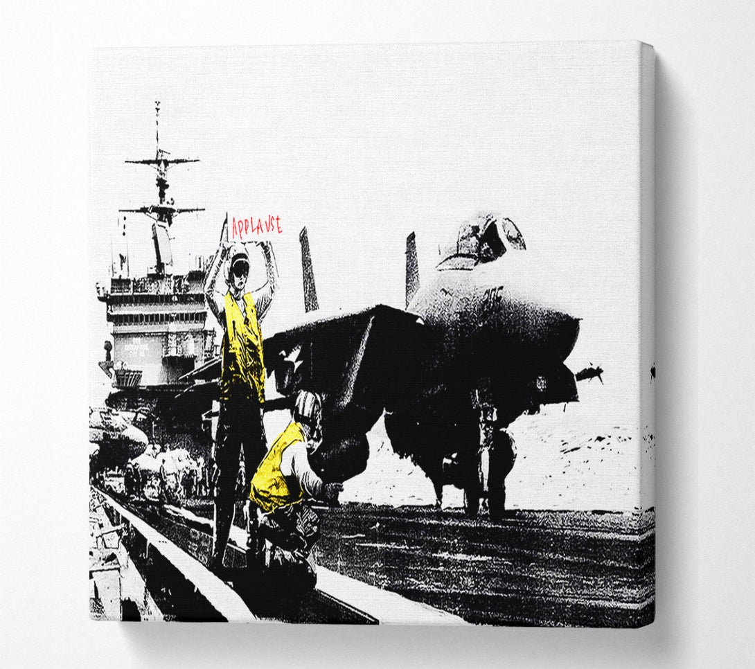  A Canvas Print of Banksy Navy Applause Canvas Wall Art