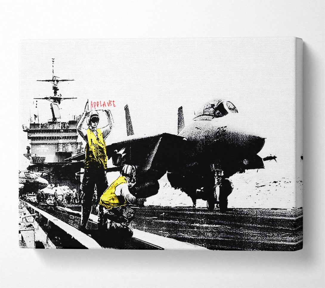  A Canvas Print of Banksy Navy Applause Canvas Wall Art