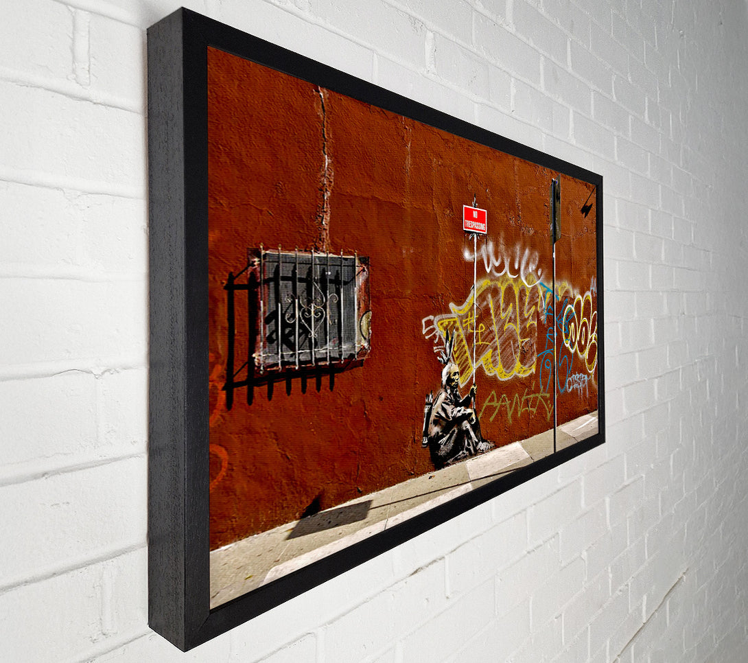  A Canvas Print of Banksy No Trespassing Canvas Wall Art
