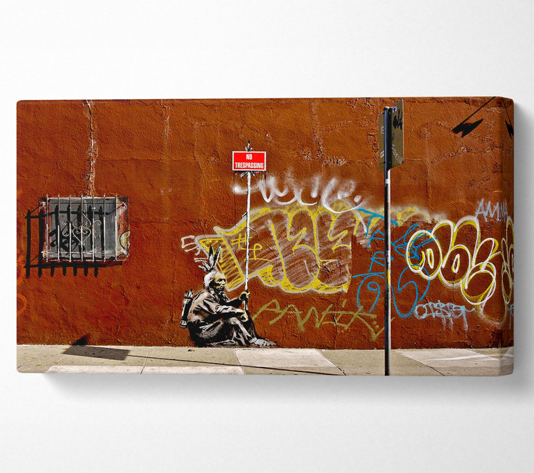  A Canvas Print of Banksy No Trespassing Canvas Wall Art