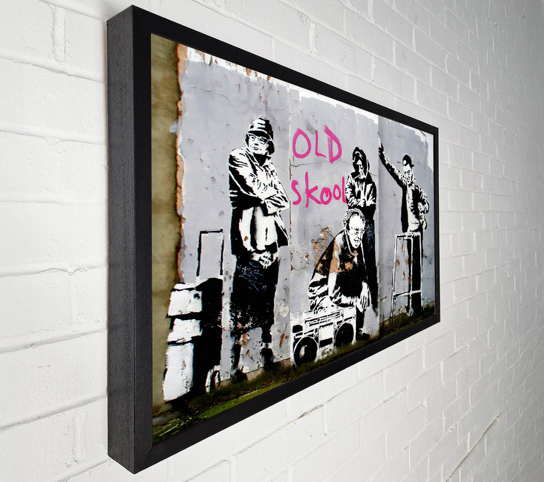  A Canvas Print of Banksy Old Skool Canvas Art