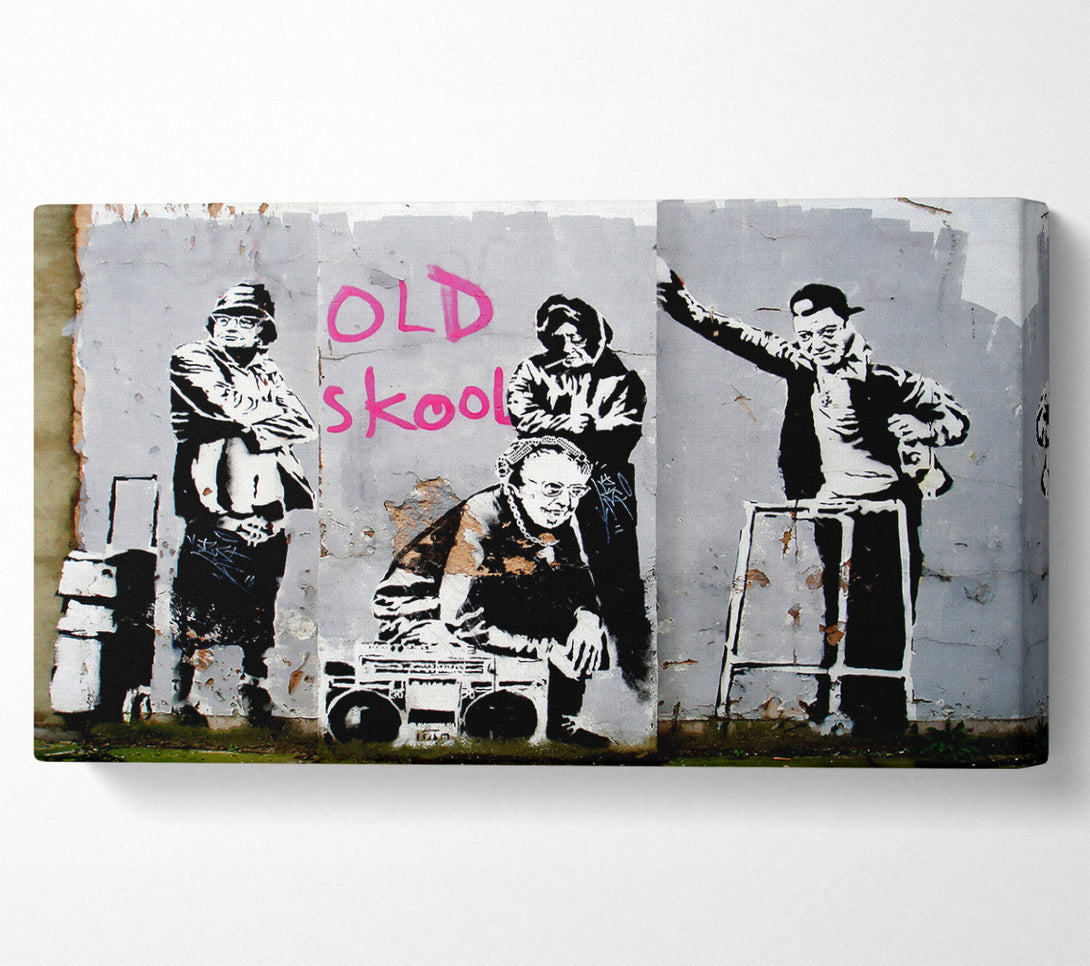  A Canvas Print of Banksy Old Skool Canvas Art