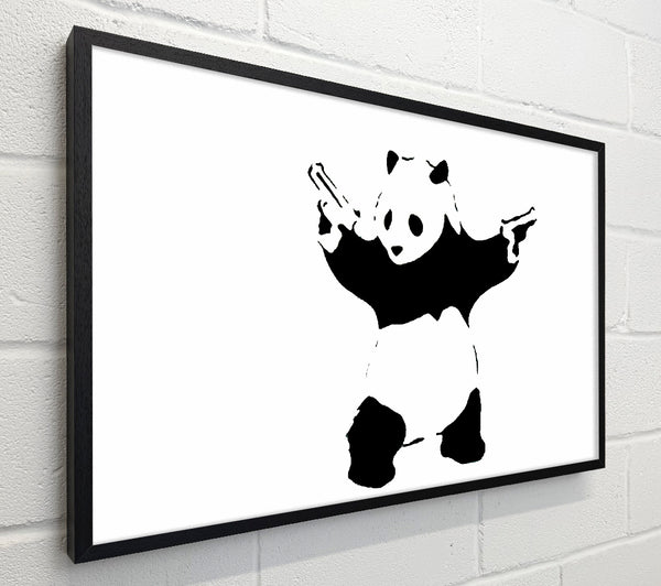 Banksy Panda Hold-Up White