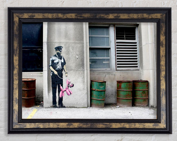Pink Poodle Copper Framed Print