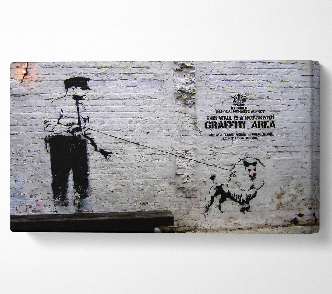  A Canvas Print of Banksy Police Dog Canvas Wall Art