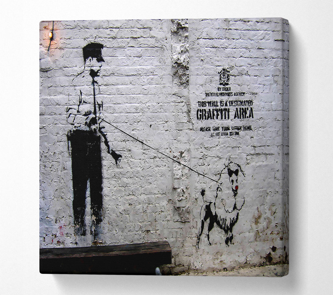  A Canvas Print of Banksy Police Dog Canvas Wall Art