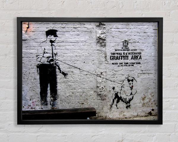 Banksy Police Dog Framed Print