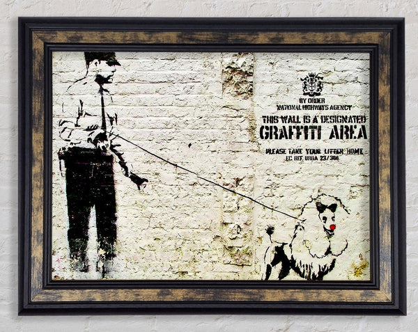 Poodle Copper Framed Print