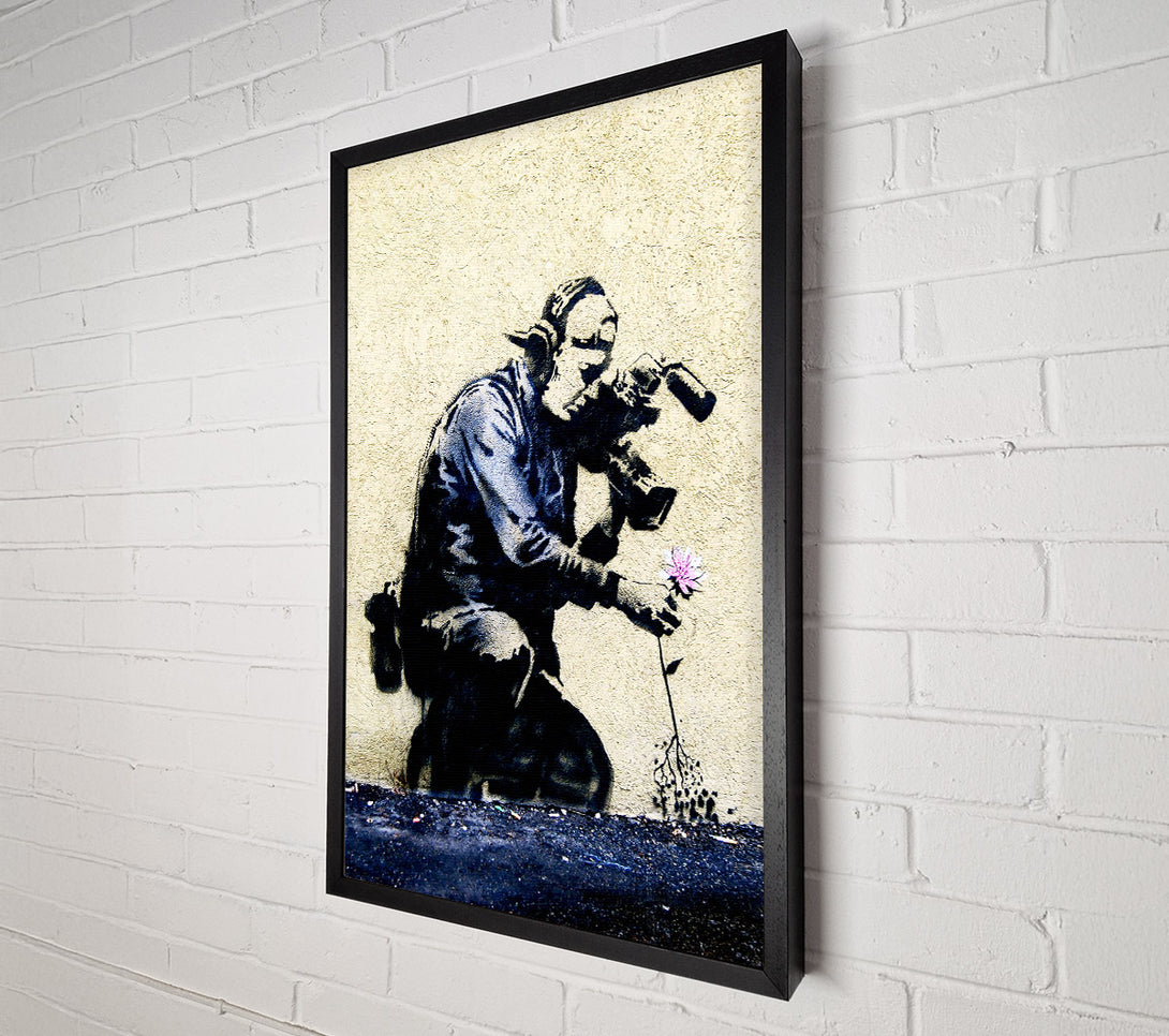  A Canvas Print of Banksy Pulling The Roots Of Life Canvas Print
