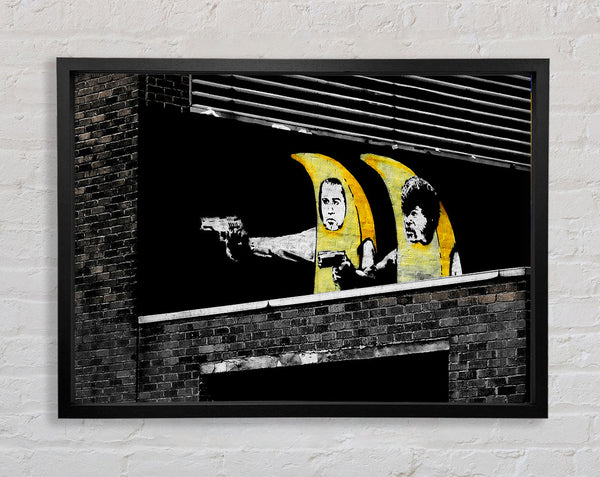 Banksy Pulp Fiction Banana Suits Framed Print