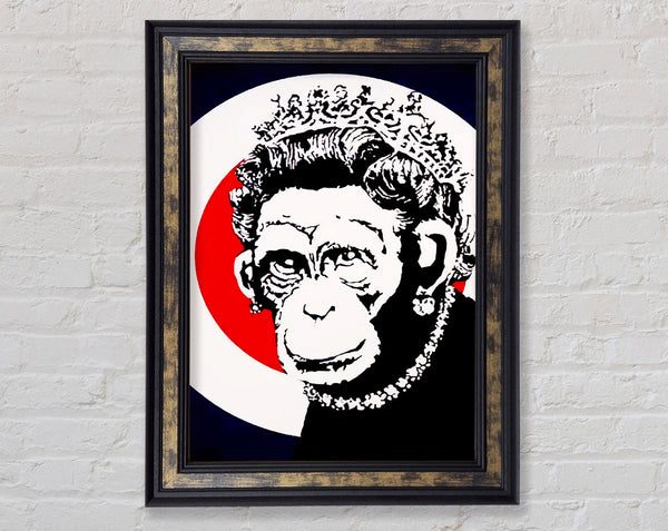 Queen Chimp Framed Print