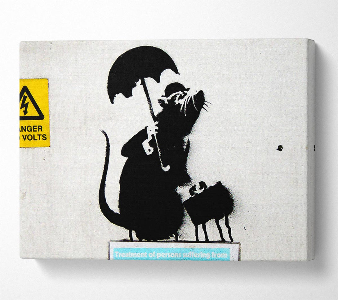  A Canvas Print of Banksy Rat Box Canvas Art