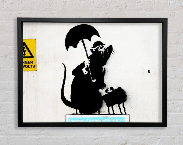 Banksy Rat Box Framed Print