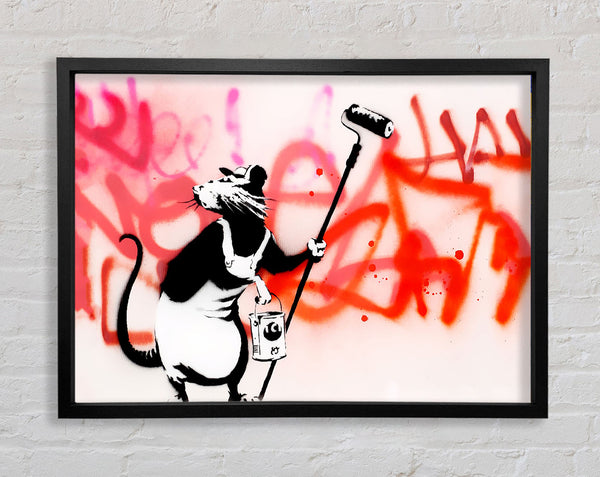 Banksy Rat Decorator Framed Print