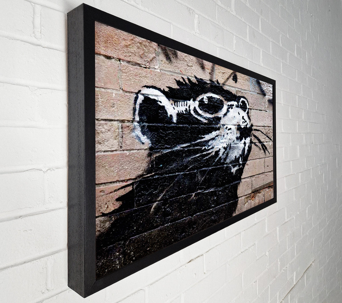  A Canvas Print of Banksy Rat Sunglasses Canvas Art
