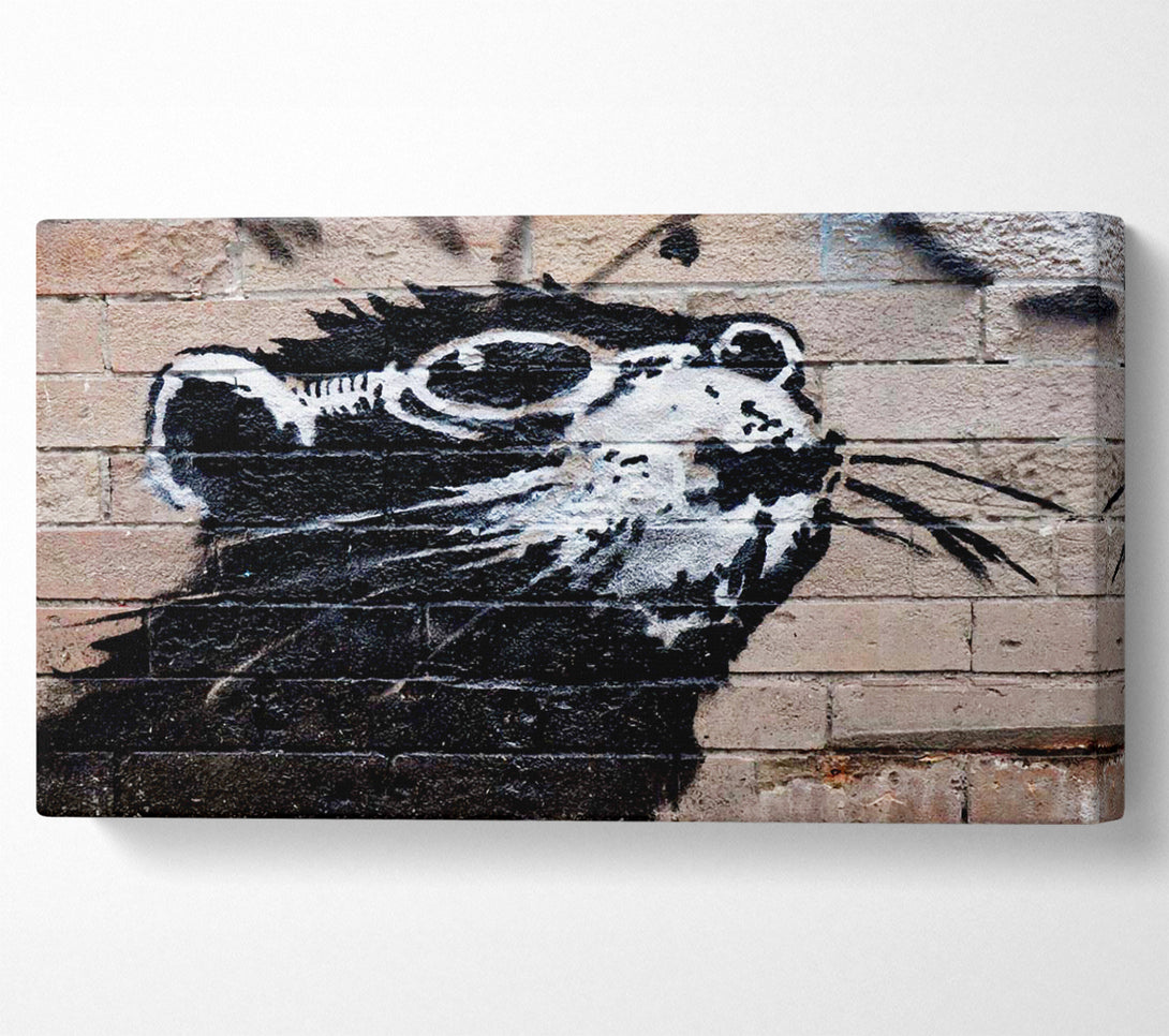  A Canvas Print of Banksy Rat Sunglasses Canvas Art