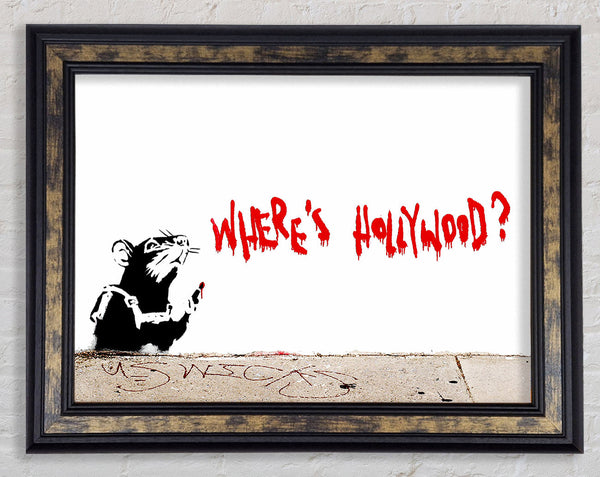 Rat Wheres Hollywood Framed Print
