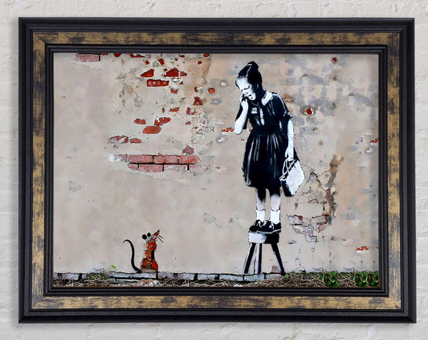 Scared Of The Mouse Framed Print