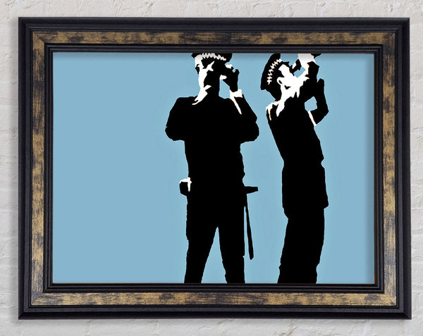 Searching Constables Blue Framed Print