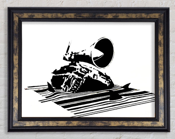 Shark Infested Framed Print