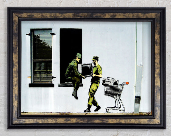 Soldier Heist Framed Print