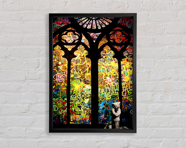 Graffiti aus Buntglas