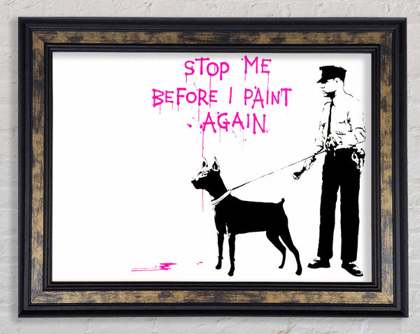 Stop Me Before I Paint Again Framed Print