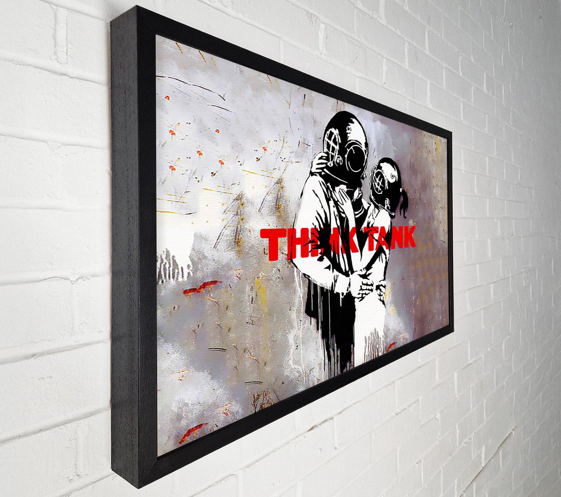  A Canvas Print of Banksy Think Tank Canvas Wall Art