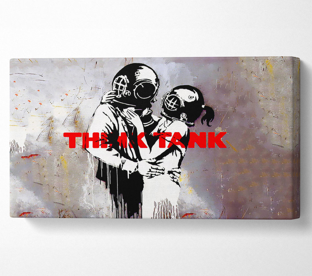  A Canvas Print of Banksy Think Tank Canvas Wall Art