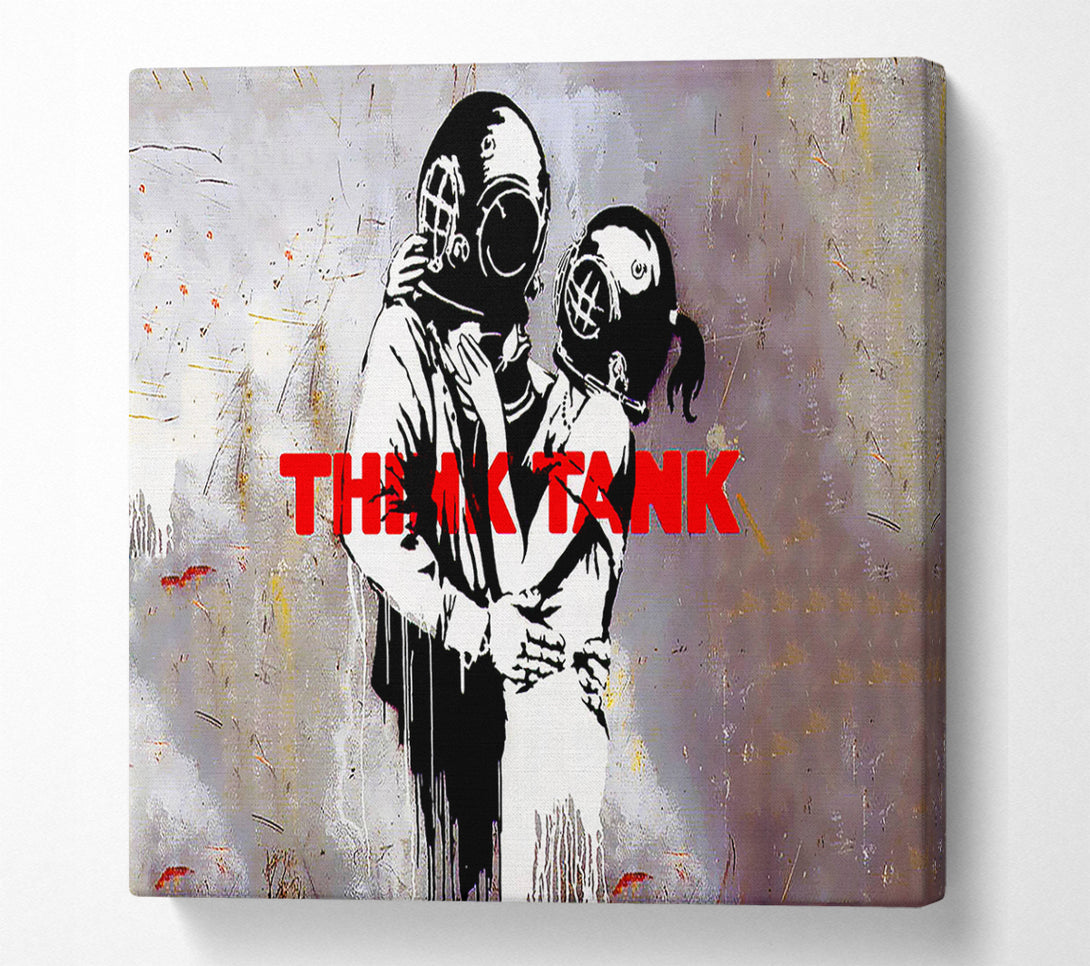 A Canvas Print of Banksy Think Tank Canvas Wall Art