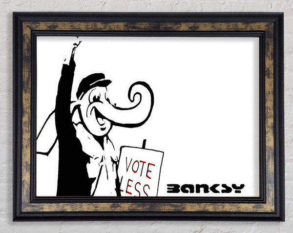 Vote Less Framed Print
