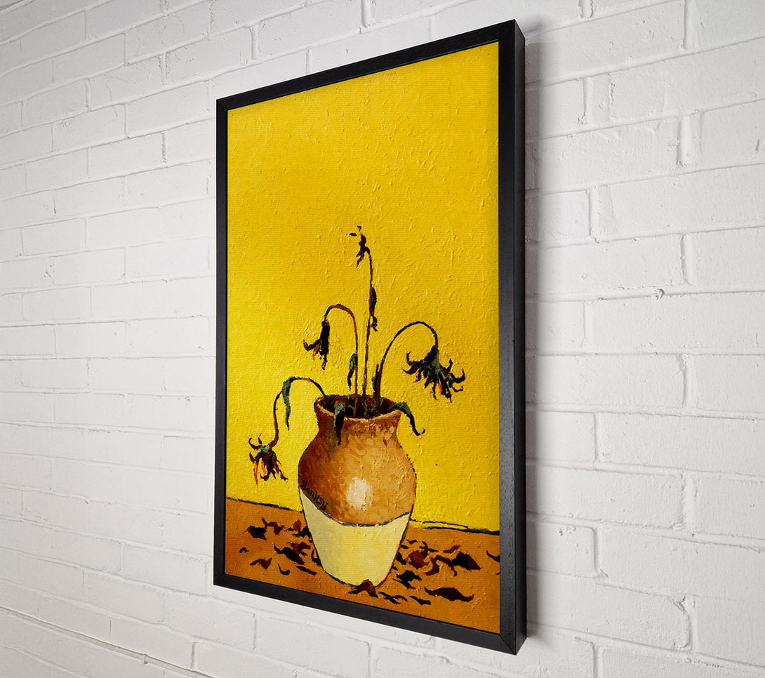  A Canvas Print of Banksy Wilting Sunflowers Canvas Print