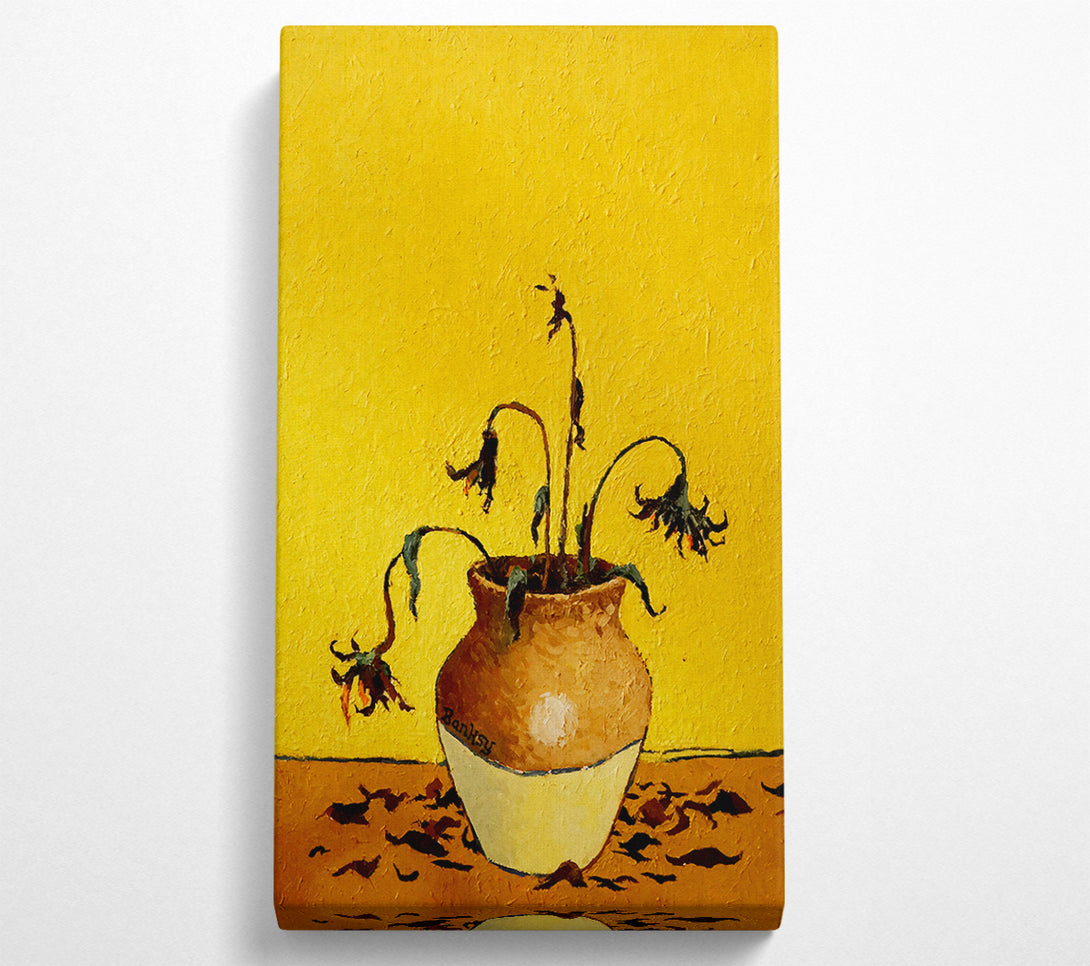  A Canvas Print of Banksy Wilting Sunflowers Canvas Print