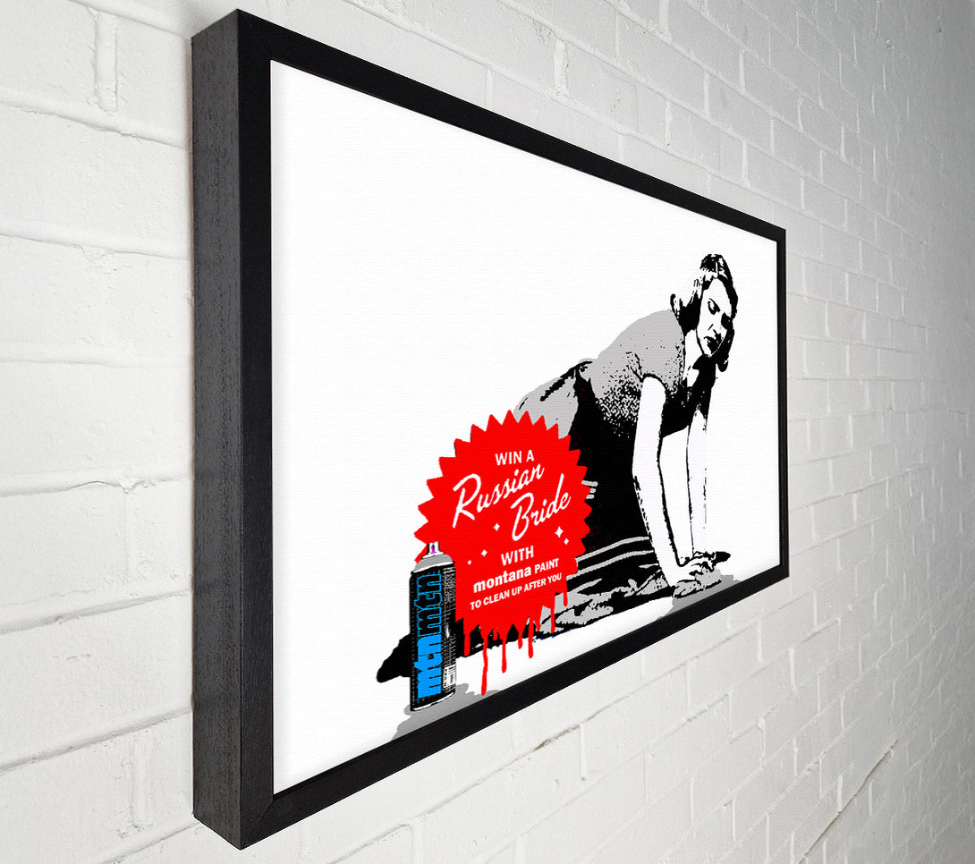  A Canvas Print of Banksy Win A Russian Bride Canvas Wall Art