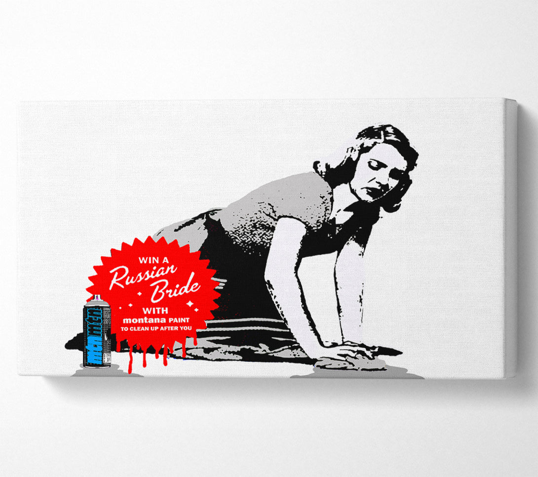  A Canvas Print of Banksy Win A Russian Bride Canvas Wall Art