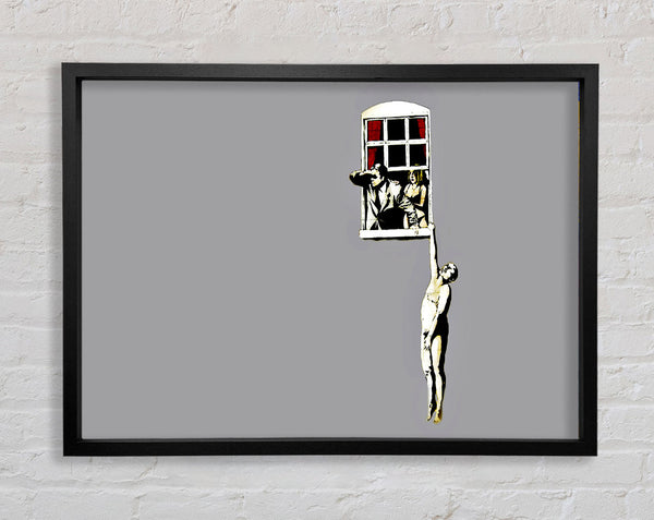 Banksy Window Lovers Grey