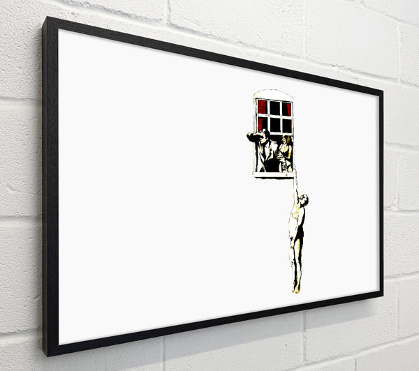 Banksy Window Lovers White