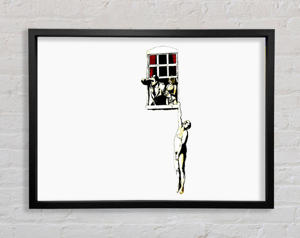 Banksy Window Lovers White