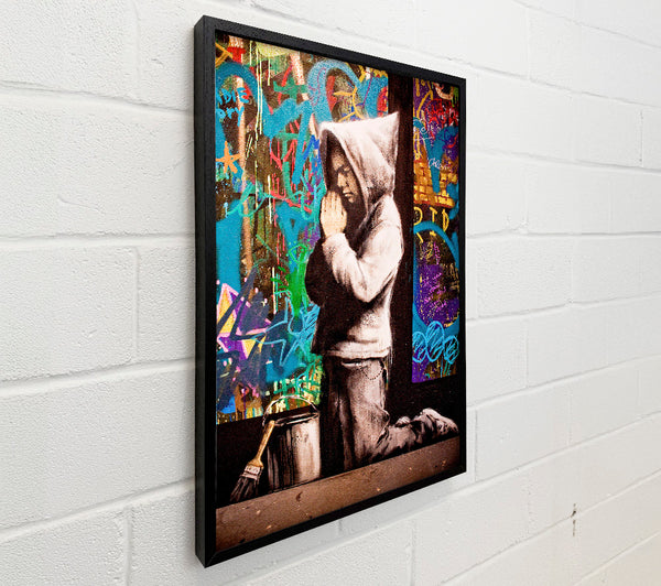 Banksy Graffiti Pray