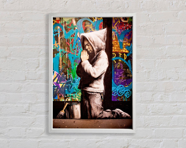 Banksy Graffiti Pray