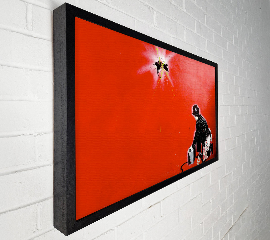 A Canvas Print of Banksy Splatter Canvas Wall Art