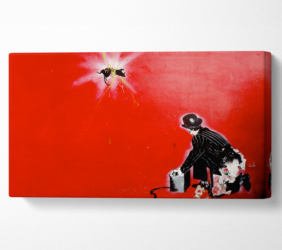  A Canvas Print of Banksy Splatter Canvas Wall Art