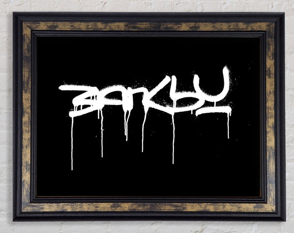 Banksy Black Framed Print
