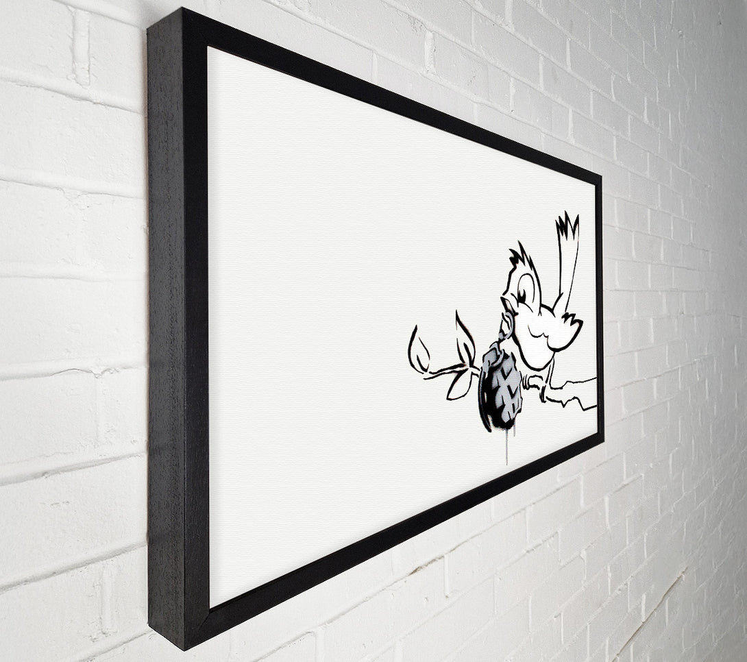  A Canvas Print of Banksy Bird Granade Canvas Art